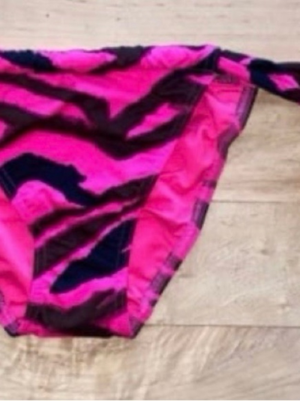 Vintage Victoria's Secret Hot Pink and Black Zebra Bikini Bottom